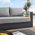 thumbnail image 3 of Modway Tahoe Outdoor Patio Powder-Coated Aluminum Sofa in Gray Gray, 3 of 8