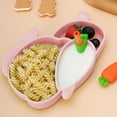 thumbnail image 5 of Dadatutu Silicone Divided Plate for Kids Adults, Food Grade Silicone Tableware for Children, BPA Free, Lightweight Reusable Compartment Lunch Trays, Dishwasher & Microwave Safe, 5 of 5