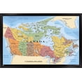 thumbnail image 1 of Map - Canada Wall Poster, 22.375" x 34" Framed, 1 of 4