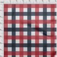 thumbnail image 3 of oneOone Silk Tabby Grayish Blue Fabric Gingham Check Sewing Craft Projects Fabric Prints By Yard 42 Inches Wide, 3 of 4