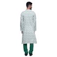 thumbnail image 3 of Atasi Kurta Pyjama de Fête pour Hommes Col Mandarin Manches Longues Kurta Pyjama Ethnique, 3 of 5