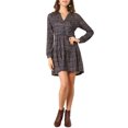 thumbnail image 1 of INSPIRE CHIC Robe Décontractée pour Femme à Fleurs, Col en V, Taille Cintrée, Manches Longues, 1 of 6
