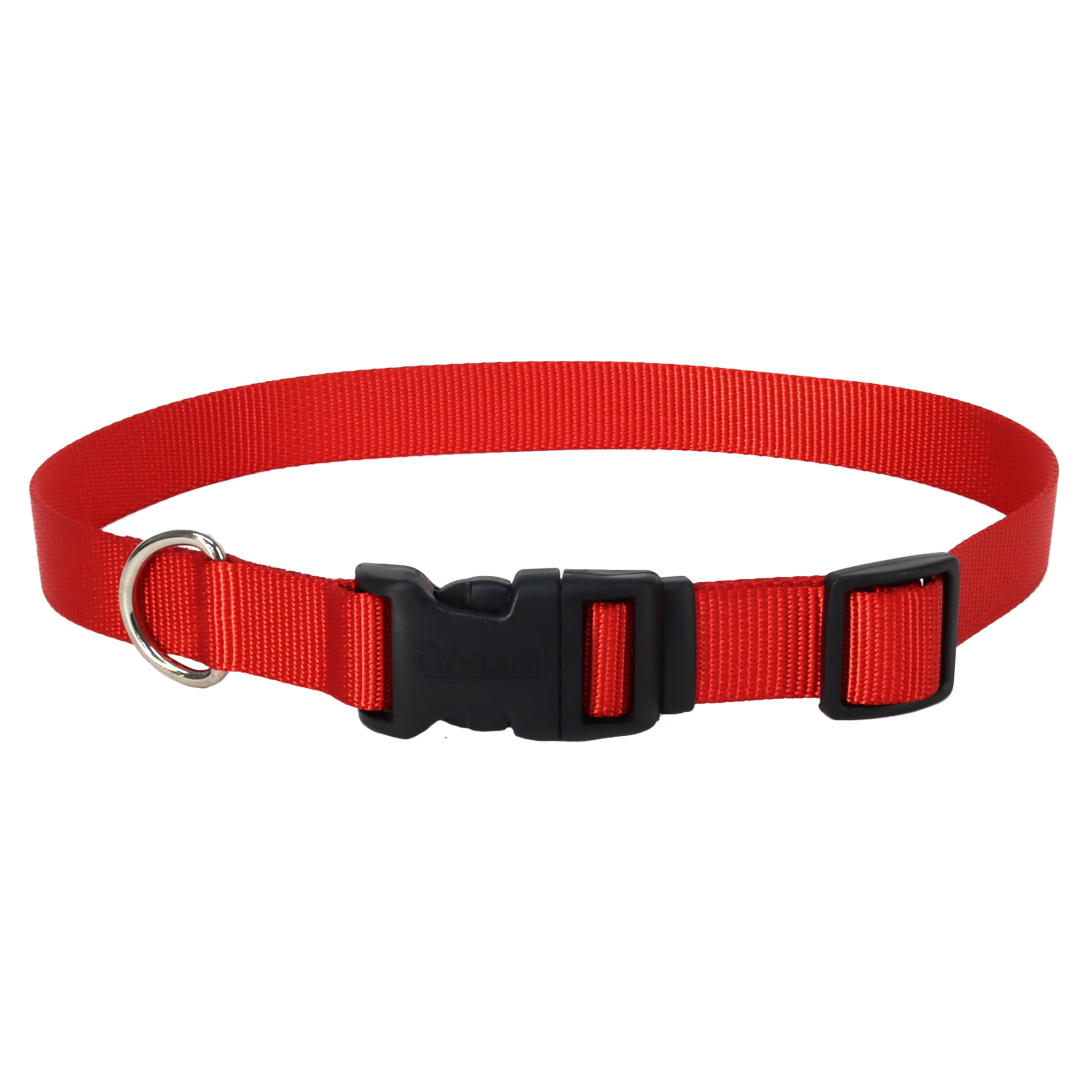 Pet Attire by Coastal Small 8-12" Red Adjustable Buckle Dog Collar