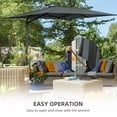 thumbnail image 4 of Outsunny Parasol Déporté de 8 Pi pour Terrasse avec Clé, Gris, 4 of 10