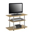 thumbnail image 2 of Convenience Concepts Designs2Go 32" Three-Tier TV Stand in Light Oak Wood Finish, 2 of 3