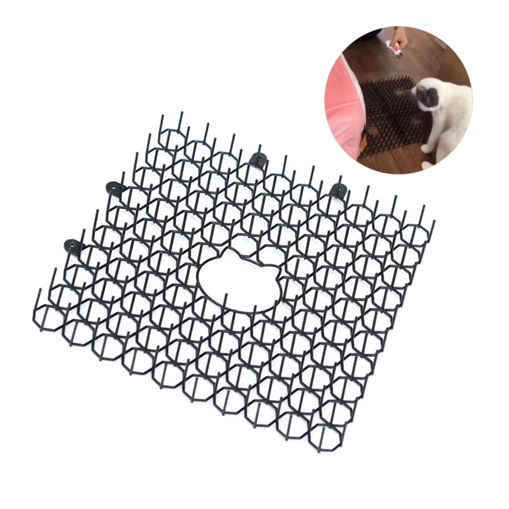 Tapis Anti-Épines pour Chat, Tapis à Excréments pour Chat avec Pointes, Éclaboussures, Tapis de Conduite en Plastique pour Animaux, Tapis de Jardinage, Tapis Répulsif pour Chat et Chien