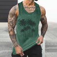 thumbnail image 1 of Liquidation d'Été! Débardeur Homme Horkkom Imprimé Palmier Col Rond Sans Manches Chemises Décontractées Sport Gym Musculation (P-4TG), 1 of 5
