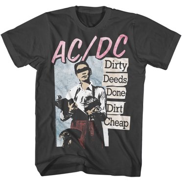 AC/DC Groupe de Musique Hard Rock Dirty Deeds Done Dirt T-Shirt pour Adulte Pas Cher Tee