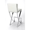 thumbnail image 2 of Beaumont Lane Tabouret de Bar en Similicuir Chromé Blanc, 2 of 5