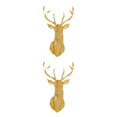 thumbnail image 3 of Decodeary Self Adhesive 3D Deer Head Mirror Wall Sticker For Easy Application gold XXL 2Set, 3 of 6