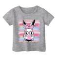 thumbnail image 4 of XDZJLR T-Shirts Filles Enfants Graphique de Pâques Coupe Ample Décontractée Manches Courtes Col Rond pour Garçons Vêtements 1-2 Ans, 4 of 4