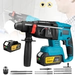 Brushless Electric Hammer Drill 14MM Multifunctional Cordless Rechargeable Screwdriver Tool for 18V Battery Pins