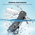 thumbnail image 2 of Stainless Steel 11-in-1 Multitool, Heavy Duty Folding Pocket Knife with Screwdrivers, Saw, Scissors and Bottle Opener, Black, 2 of 10
