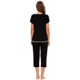 thumbnail image 3 of MINTLIMIT Ensembles de Pyjama Unis pour Femmes, Hauts à Manches Courtes et Pantalons Capri, 3 of 4