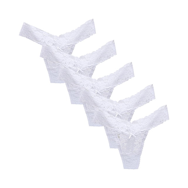 Culottes String Aguichant pour Femmes, Dentelle Douce, Lingerie, sous-Vêtements, Lot de 5