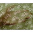 thumbnail image 4 of oneOone Silk Tabby Fabric Dot & Bicycle Block Printed Fabric 1 Yard 42 Inch Wide, 4 of 4