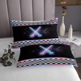 thumbnail image 3 of Erosebridal Teens Sports Bedspread Sets Queen Size, Lightsaber Bed Quilt, Racing Checkered Decor 3pcs, 3 of 5