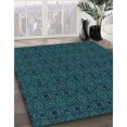 thumbnail image 3 of Ahgly Company Machine Washable Indoor Square Transitional Dark Cyan Green Area Rugs, 6' Square, 3 of 7