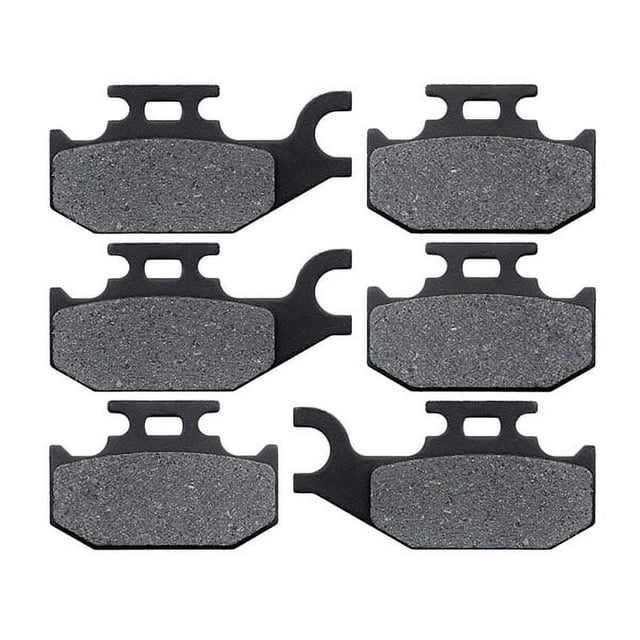 KMG Front + Rear Brake Pads Compatible with 2001 Bombardier Traxter 4X4 - Non-Metallic Organic NAO Brake Pads Set