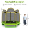 thumbnail image 3 of Costway Trampoline pour Enfants de 7 Pi avec Filet de Sécurité, Coussin à Ressorts, Intérieur/extérieur, Robuste, Jaune, 3 of 10