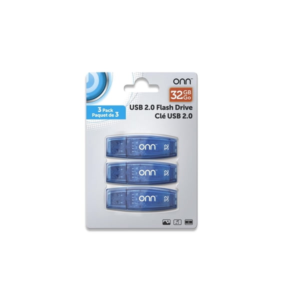 ONN USB 2.0 B410 3PK 32GB