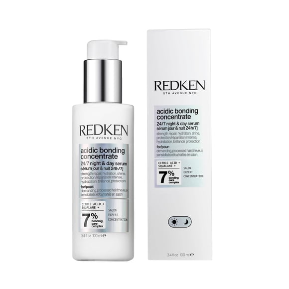 Redken Acidic Bonding Concentrate Hair Serum for Damaged Hair, Treatment for damaged processed, with Citric Acid, 100mL