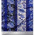 thumbnail image 1 of Soimoi Poly Georgette Fabric Stripe & Paisley Decor Fabric Printed Yard 42 Inch Wide, 1 of 3