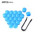 thumbnail image 4 of Maytalsory 20 Pieces Car Wheel Nut Caps Auto Hub Screw Cover Replacement Dust-proof Blue 19mm 1Set, 4 of 6
