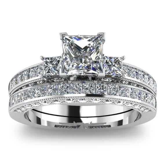 zanvin Holiday Gifts, Couple Rings Vintage Engagement Wedding Band Ring Set