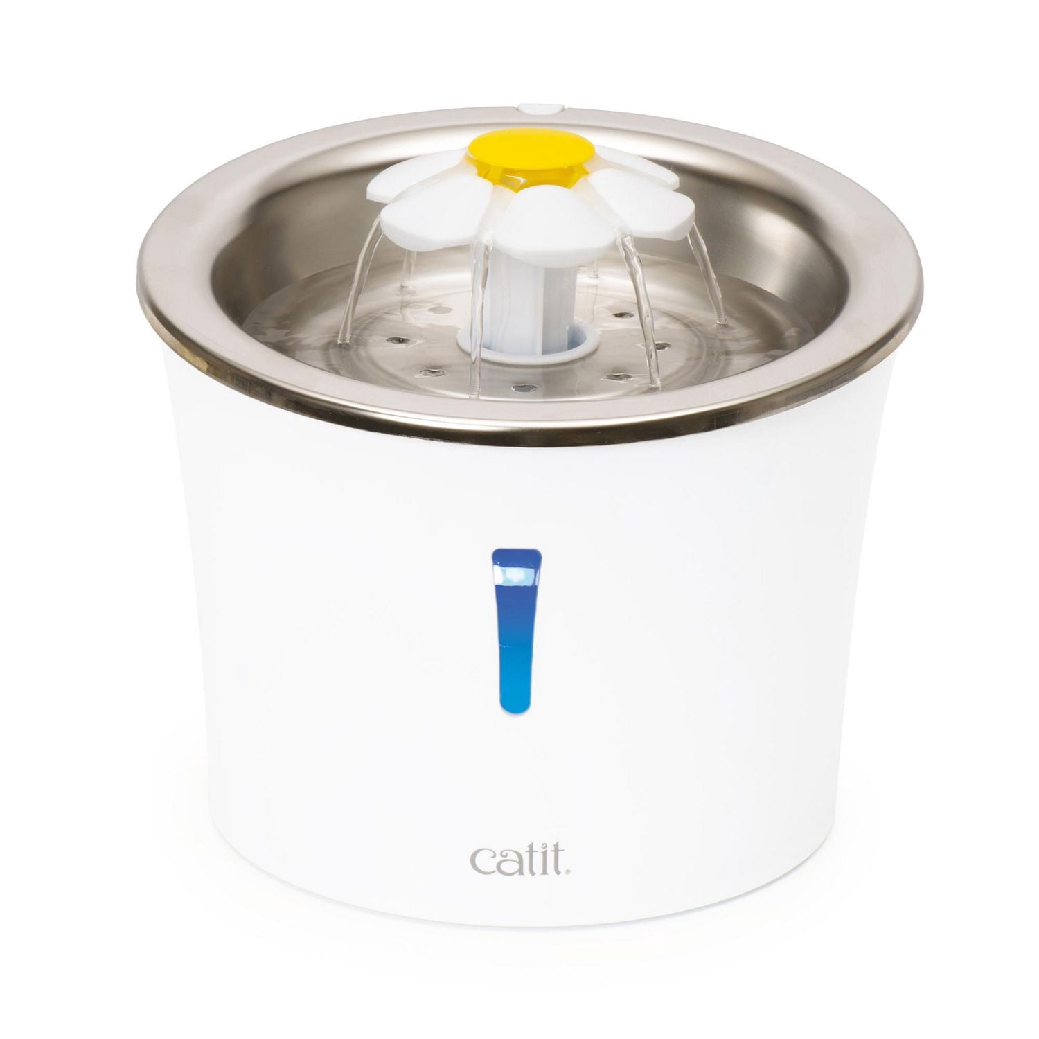 Catit Fontaine à Fleur pour Chats en Acier Inoxydable avec Ensemble Napperon, 3 L