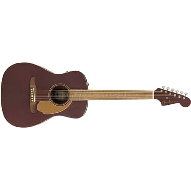 Fender Malibu Player Acoustic Guitar, with 2-Year Warranty, Burgundy Satin, Walnut Fingerboard