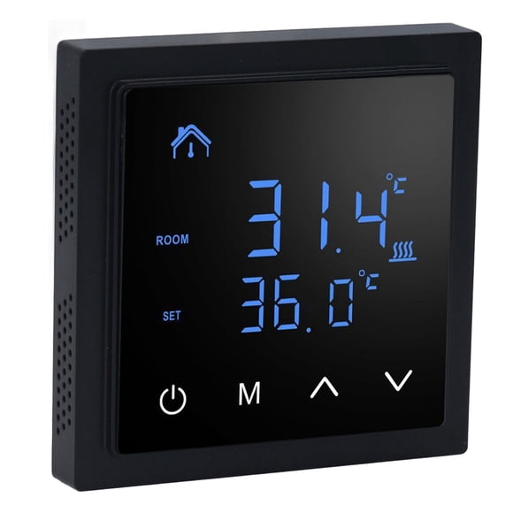 Smart Thermostat Electric Underfloor Heating Controller with LED Display High Accuracy Temperature Control Memory Function for Home Heating