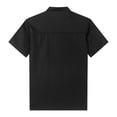 thumbnail image 4 of YONGHS Men Women Chef Coat Short/Long Sleeve Chef Shirt Custom Kitchen Restaurant Hotel Uniform Chef Jacket 010#Black M, 4 of 5