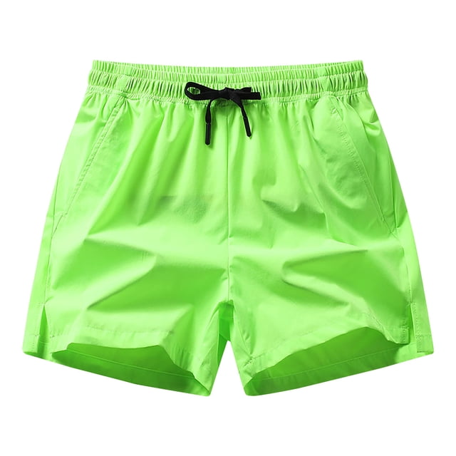 AherBiu Plus Size Men's Shorts Athletic Drawstring Elastic Waist Running Shorts Quick Drying Workout Gym Shorts