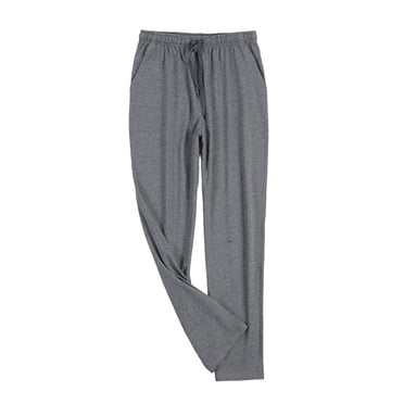 hotojiny Mens Cotton Lounge Pants Soft Elastic Waist Sleepwear Pajamas Pants with Pockets Pj Bottoms for Big and Tall Men