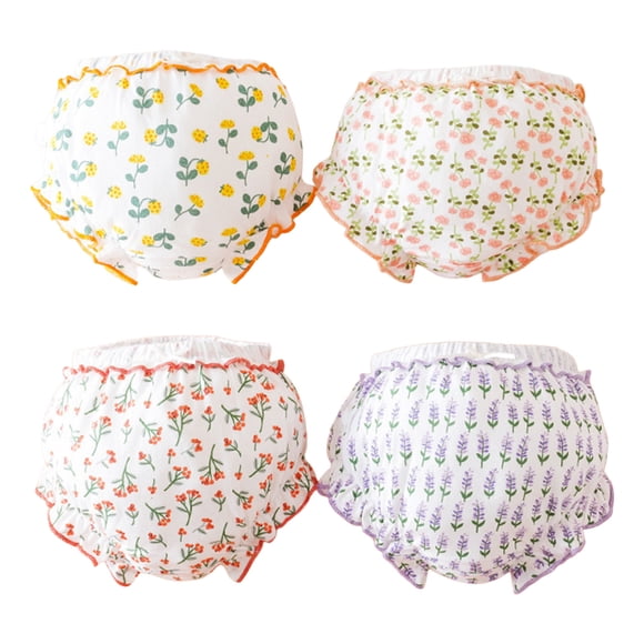 Akiihool Toddler Girl Organic Cotton Underwear Girls Cotton Underwear Soft Chrildren Comfortable Kids Panties (Orange,1-2 Years)