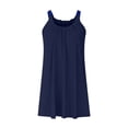 thumbnail image 3 of Robe Courte d'Été pour Femme de Plage - par-Dessus de Bikini, Sans Manches Évasée, Robe T-Shirt Décontractée Mini, Polyester, Tailles P - TTG, 3 of 4