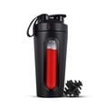 thumbnail image 1 of Shaker Bottles for Protein Mixes Stainless Steel Protein Shaker Not Stays Cold/Hot, Visible Window Metal Shaker Cups-B, 1 of 9