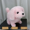 thumbnail image 2 of Pink Puppy Simulation Pet Dog Toy Walking Barking Wagging Tail Plush For Children Gift 100 Polyester Material Size 6.3 Inches For Role Play Pink, 2 of 4