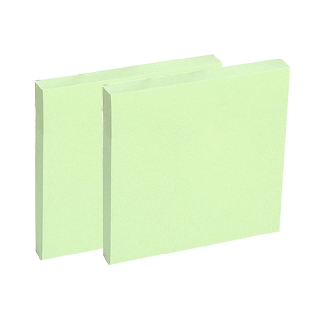 Today Sales 2Pcs Sticky Notes 3x3 Inches, Strong Adhesive, Clean Removal, Recyclable Easy to Post for Home, Office, Notebook Back to Schools - Green