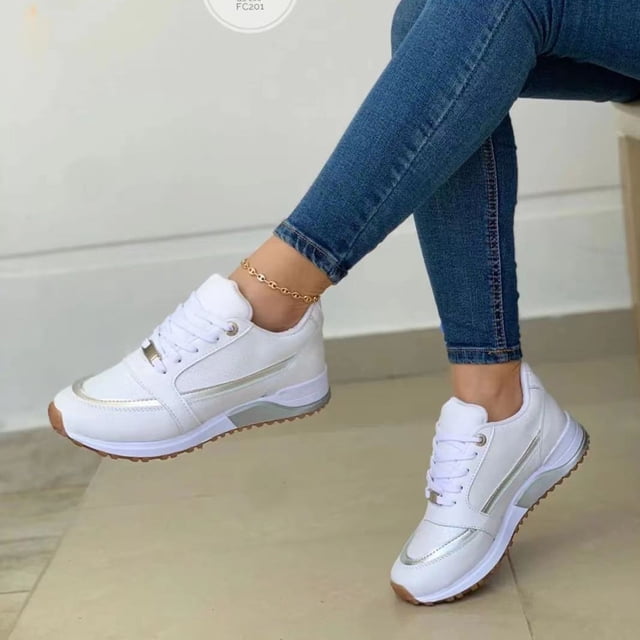 LSLJS Grande Chaussure de Sport Décontractée pour Femmes à Semelle Épaisse, Espadrilles pour Femmes