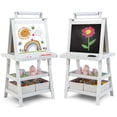 thumbnail image 1 of Costway Chevalet Artistique pour Enfants Double Face Tableau Noir Magnétique Tableau Blanc avec Plateau de Rangement Blanc, 1 of 10
