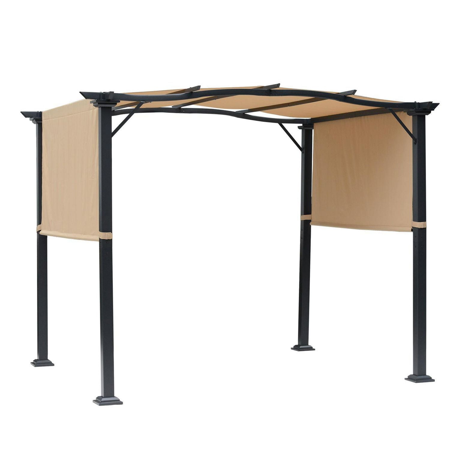 Pergola Outsunny 9x8 avec pare-soleil rétractable