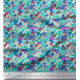 thumbnail image 1 of Soimoi Cotton Jersey Fabric Leaves & Floral Artistic Print Sewing Fabric Yard 58 Inch Wide, 1 of 1