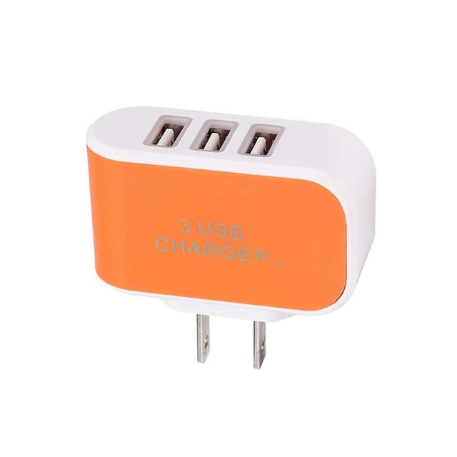 Universal Candy Color 3 USB Wall power adapter ; Multi-Port Wall Charger US Plug Wall Adapter Cube Block AC 110-220V 5V