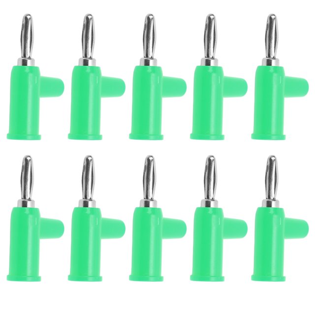 Banana Connector, Brass Material Banana Plug 4mm/0.2in Diameter Simple Installation For Security Accessories Green