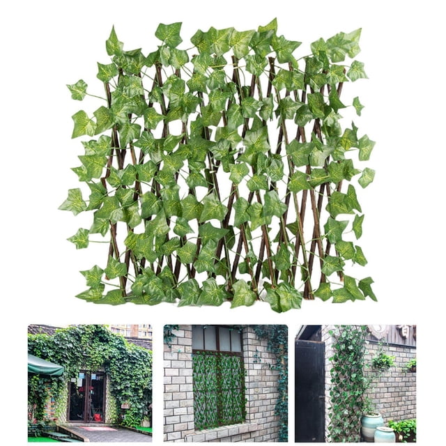 pitrice Écran d'Intimité Rétractable pour Clôture de Jardin Extérieur Feuilles de Patate Douce