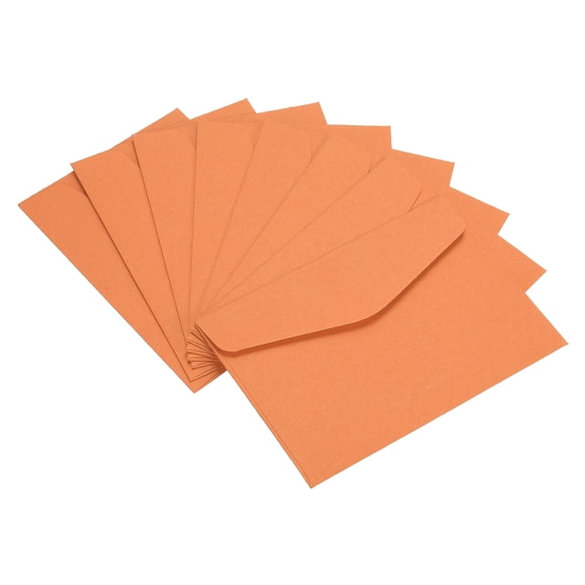 Unique Bargains Enveloppes Mini Vierges, Porte-Cartes de Rangement, Orange, 100 Unités, Lot de 100