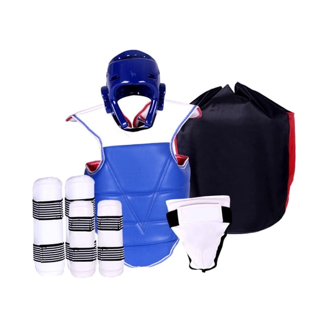 jinwen 5 Pieces Taekwondo Protective Gear Full Protection for MMA Sparring Training S