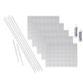 thumbnail image 1 of Fasade Miniquattro Vinyl Backsplash Kit Matte White 15 sq ft, 1 of 6
